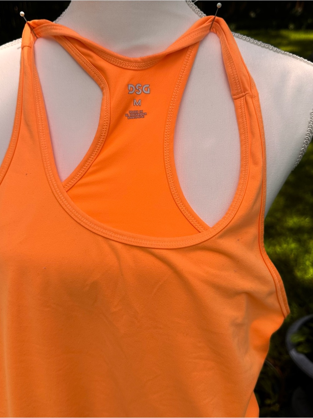 DSG Women's Bright Orange Racerback Sports Tank